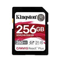 MEMORIA FLASH SD KINGSTON CANVAS REACT PLUS V60 / 256GB / UHS-II 280MB/SEG LECTURA, 150MB/SEG ESCRITURA  ( SDR2V6/256GB) SDR2V6/256GB