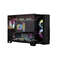 GABINETE CORSAIR 2500X LINK/ NEGRO/SEMI- TORRE/ MICRO-ATX  MITX  /CRISTAL TEMPLADO/GAMER/ (CC-9011267-WW) CC-9011267-WW