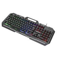 TECLADO GAMING LED , MANHATTAN , 180610 ,CON PÁNEL METÁLICO PARA CELULAR 180610