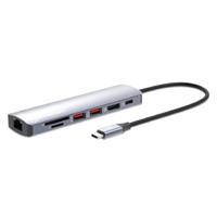 ESTACIÓN DOCKING, MANHATTAN, 153966, USB-C CON LECTOR DE TARJETAS, 7 EN 1 153966