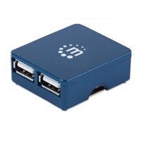 HUB USB 2.0 4 PUERTOS MANHATTAN, MICRO 160605