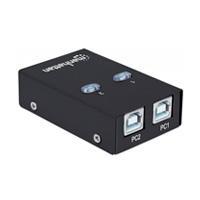 MULTIPLEXOR USB MANHATTAN COMPARTE 1 DISPOSITIVO A 2 PC 162005
