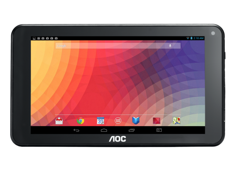 Tablet AOC 7” Quad Core  Ram 1Gb  8Gb  Micro Sd  Micro Usb 2 Cámaras 2Mp  0.3mp  Wifi Android F702