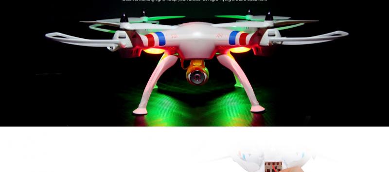 Drone Syma Quadcopter X8C, bateria recargable, 2.5Ghz, Camara HD, 360 grados, Color Blanco.