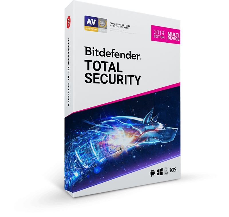 Bitdefender Total Security 2019 Multidispositivos 1 usuario 2 años