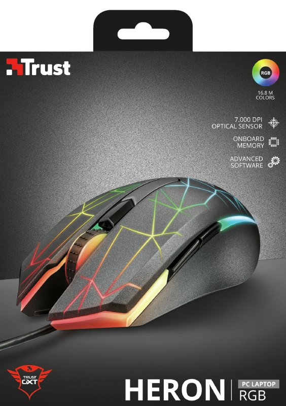 Mouse Trust Gaming GXT 170 Heron RGB Mouse 21813