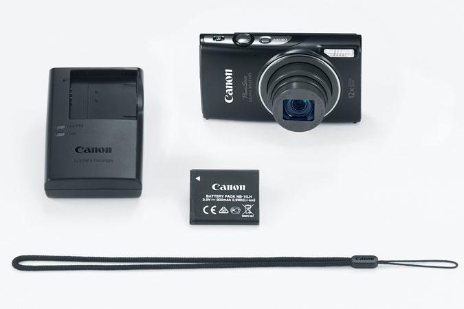 Cámara Canon PowerShot ELPH 350 IS, 20 mpx, 12x Óptico, 3" LCD, Flash, Batería Recargable, Video FullHD, WiFi, Color Negro