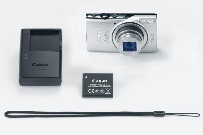 Cámara Canon PowerShot ELPH 350 IS, 20 mpx, 12x Óptico, 3" LCD, Flash, Batería Recargable, Video FullHD, WiFi, Color Plata