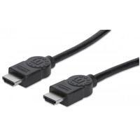 CABLE HDMI MANHATTAN DE ALTA VELOCIDAD CON CANAL ETHERNET, M-M, BLINDADO, NEGRO, 10 M 323246