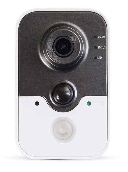 Cámara IP tipo Cubo para interior, 3 MP, scan progresivo, IR 10m, incluye PIR para detección de movimiento, lente fijo 4 mm. DS-2CD2432F-I