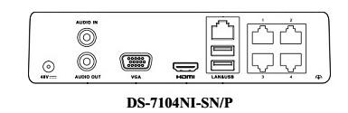 NVR de 4 canales serie Slim con switch PoE interconstruido, 720p@12IPS, soporta 1 HDD de hasta 4TB, soporte EZVIZ Cloud P2P DS7104NISN/P