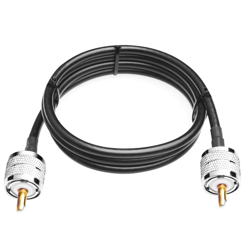 Jumper de cable RG58 grado marino de 4.5 m con conectores PL-259 incluidos. SD-MRFC4.5
