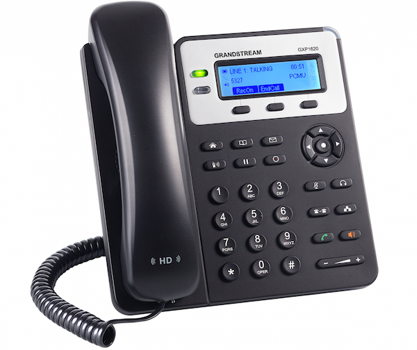 Teléfono IP SMB de 2 líneas con 3 teclas de función programables y conferencia de 3 vías, 5 Vcd GXP-1620