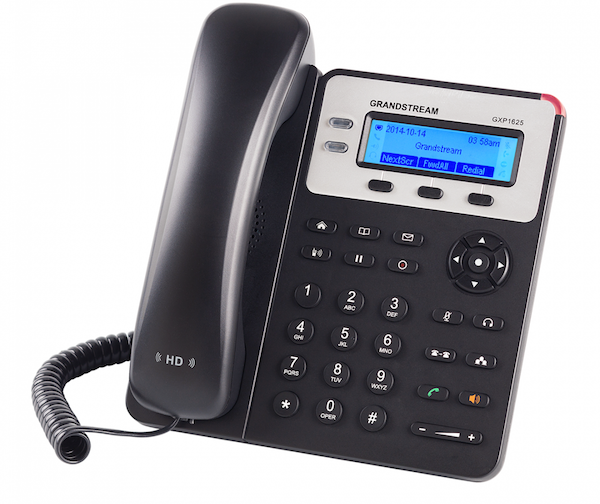 Teléfono IP Grandstream GXP1625 SMB de 2 Líneas con 3 teclas de función programables y conferencia de 3 vías. PoE