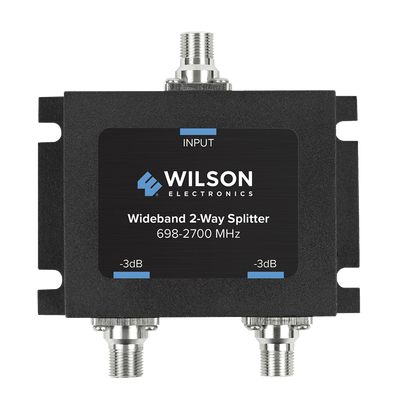 Divisor de potencia de 2 vías WeBoost 850-034, para la distribución de señal a dos antenas de servicio, 3 dB de pérdida por puerto, conectores F hembra 