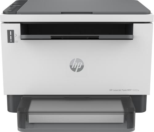 HP LaserJet Tank MFP 1602w, Laser, Impresión a color, 600 x 600 DPI, Copias en blanco y negro, A4, Gris, Blanco, Wifi