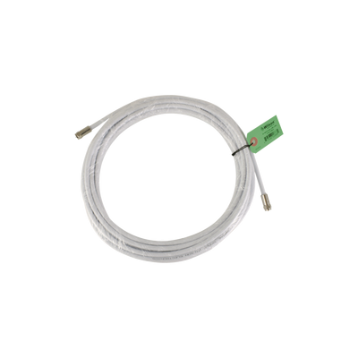 Jumper Coaxial Weboost 950-630, con cable tipo RG-6 en color blanco de 9.14 metros de longitud y conectores F macho en ambos extremos