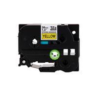 CINTA BROTHER NEGRO SOBRE AMARILLO TZES661 GROSOR DE 36MM TZES661