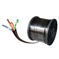 Bobina UTP Cat 6 Condumex Exterior Relleno de Gel para la humedad, cubierta exterior y aislante de polietileno, 23 AWG, 305 mts, Negro, 667666-45