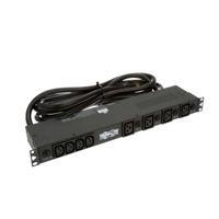 Tripp Lite PDU Monofásico Básico, 5.8kW 30A 208/240V, Instalación Horizontal 1U en Rack, 4 tomacorrientes C19 y 16 C13, clavija de alimentación NEMA L6-30P PDU1230