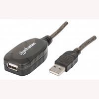 CABLE DE EXTENSION ACTIVA MANHATTAN USB DE ALTA VELOCIDAD 2.0 A MACHO/A HEMBRA, 20 M 150958