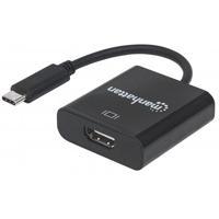 CONVERTIDOR MANHATTAN DE VIDEO  USB-C  A HDMI  H COLOR NEGRO 151788
