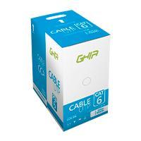 Bobina de cable UTP 4 pares CAT6, color Azul, 23 AWG, 305M, GCB-006