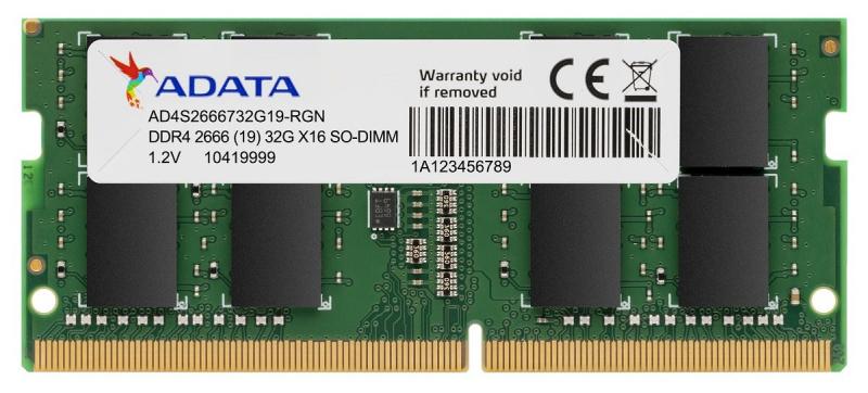 AD4S26668G19-SGN Sodimm ADATA 8GB DDR4 2666Mhz CL 19 AD4S26668G19-SGN
