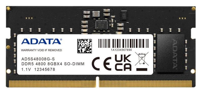 MEMORIA ADATA SODIMM DDR5 16GB PC5-38400 4800MHZ CL40 260PIN 1.1V LAPTOP/AIO/MINI PCS AD5S480016G-S