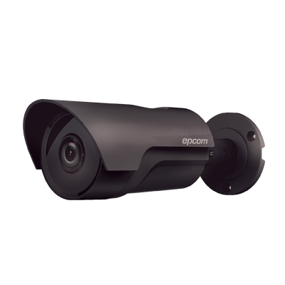 Cámara Epcom B8TURBOEXIR2 bala TurboHD 1080P con lente fijo de 3.6mm e IR inteligente con Doble EXIR polarizado para 80m, Color gris oscuro