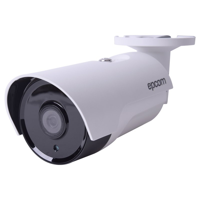 Cámara Epcom B8TURBOEXIR28W bala TurboHD 1080P con lente fijo de 2.8mm e IR inteligente con Doble EXIR polarizado para 80m, Color blanco