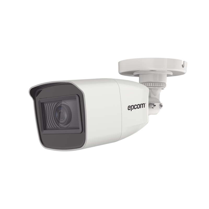 Camara Epcom B8-TURBO-G2ZW, bala TURBOHD 1080p / Lente Mot. 2.7 mm a 13.5 mm / 70 mts IR EXIR / Exterior IP66 / Ultra Baja Iluminación / METAL / 4 Tecnologías.