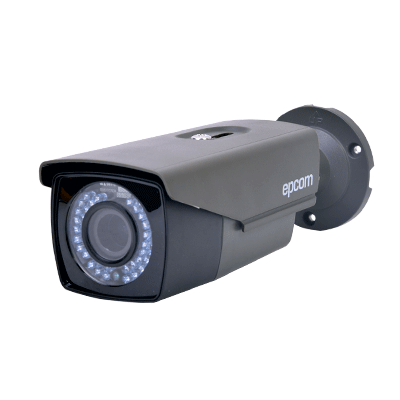 Cámara Epcom B8TURBOVIR tipo bala TurboHD 1080p con lente varifocal de 2.8 - 12mm e IR inteligente para 50mts, color gris oscuro