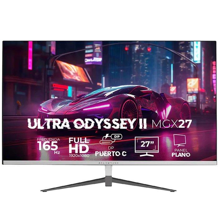 Monitor Gamer Acteck Plano 27" Ultra Odyssey II MGX27 VA + 165Hz + 1ms + Full HD 1080p HDMI + DP + TYPE-C 15W + 3.5mm + VESA 100 x 100 mm Blanco BR-938303