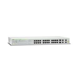 Switch Allied Telesis Fast Ethernet AT-FS750/28PS-10, 24 Puertos 10/100Mbps + 2 Puertos 10/100/1000Mbps + 2 Puertos SFP, 12.8Gbit/s, 8000 Entradas - Gestionado