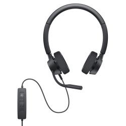 Dell Auriculares WH3022, Alámbrico, USB, Negro