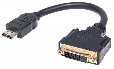 CABLE ADAPTADOR CONVERTIDOR HDMI A DVI-D 20CM 1080P M-H MONITOR 354592