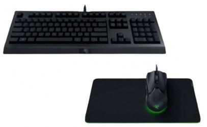 Kit Gamer de Teclado, Mousepad y Mouse Razer incluye Cynosa Lite + Gigantus V2 + Viper Mini, Alámbrico, USB, Negro (Español)