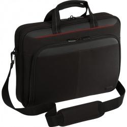 Targus Maletín de Poliéster Classic Laptop 15.6", Negro/Rojo