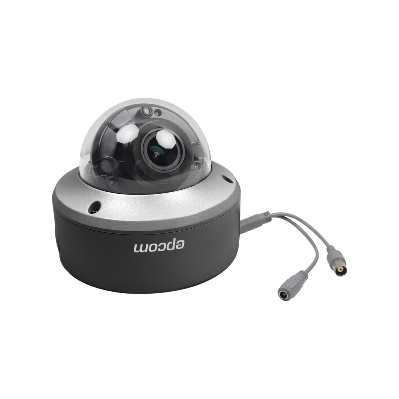 Domo TURBOHD 2 Megapixel / Lente Mot. 2.8 mm - 12 mm /  40 mts IR EXIR / WDR Real / Exterior IP66 / Salida Analógica D8-TURBO-VZ