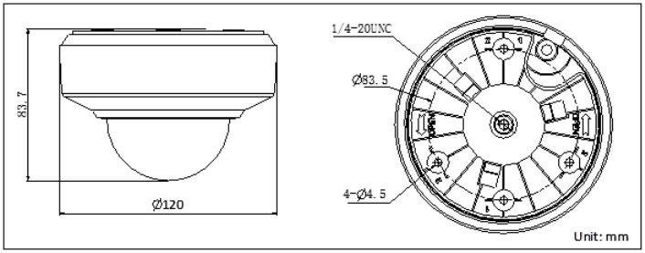 Mini domo IP PTZ, 2 Megapixeles, Dia y Noche real, dWDR, 3X Zoom optico 16X Digital