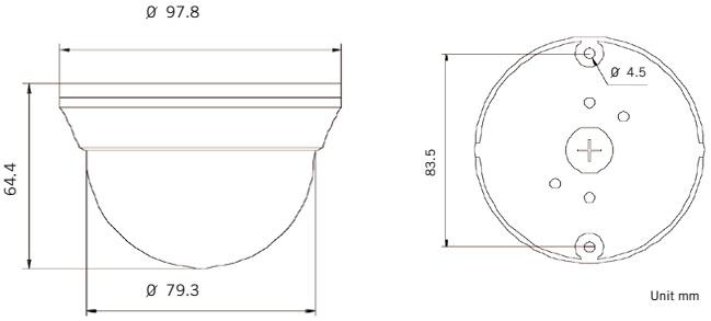 Domo Interior 900TVL UltraHR 2.0 IR Inteligente de 20M, Dia y Noche Real, WDR, Color Blanco