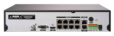NVR de Grabación/Visualización/Transmisión Full HD 8 Canales con Switch PoE de 8 Puertos + e-SATA, 24TB DR2208P