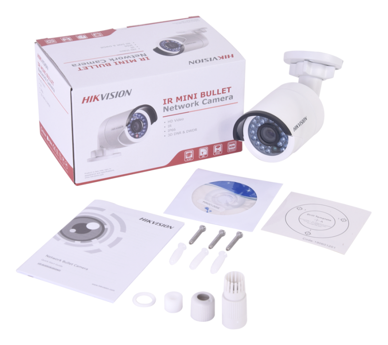 Cámara IP Hikvision XB3M, tipo Mini Bala, 3 megapixeles con IR, 20 mts, Día y Noche, DWDR, 3D-DNR, ONVIF