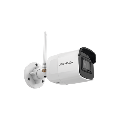 Cámara Mini Bala IP Hikvision DS-2CD2041G1-IDW1, 4 Megapixel, 30 mts IR, IP66, WIFI, dWDR, Lente 2.8 mm, Soporta Micro SD, H.265+, Micrófono Interconstruido