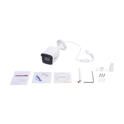 Cámara Mini Bala IP Hikvision DS-2CD2041G1-IDW1, 4 Megapixel, 30 mts IR, IP66, WIFI, dWDR, Lente 2.8 mm, Soporta Micro SD, H.265+, Micrófono Interconstruido