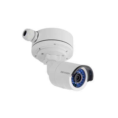 Kit de Cámara Bala IP 5 Megapixel / dWDR / H.264+ / Hik-Connect / Incluye caja de conexión profesional / Metal DS-2CD2052I-ZJXS
