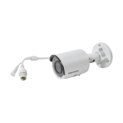 Cámara Hikvision DS-2CD2083G0-I, Mini Bala IP 8 Megapixel, 30 mts IR EXIR, Exterior IP67, Lente 2.8 mm, WDR, PoE