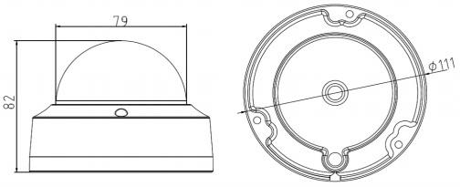 Cámara IP Tipo Mini domo 1.3 Megapixeles WiFi con IR(30mts) Día/Noche Real, dWDR, 3D-DNR, ONVIF, para Exterior