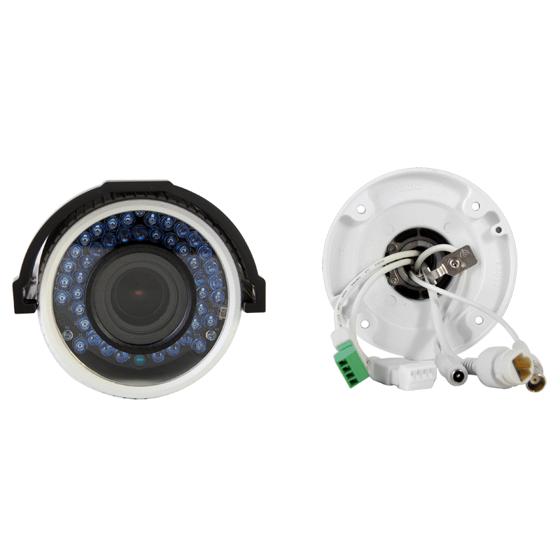 Bala IP 2MP con lente varifocal 2.8 a 12mm, 30m IR inteligente, WDR real (120dB), día/noche real ICR con IR, Entrada/Salida audio y alarma, Hik-Connect P2P, ONVIF, H.264+ DS-2CD2622FWD-IS
